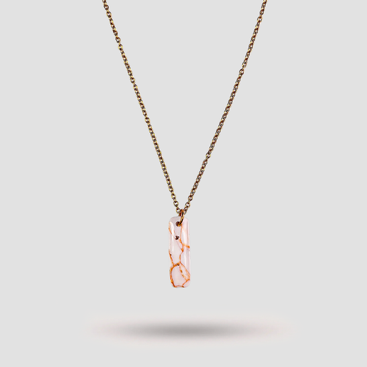 Collier Loren Blanc marbré