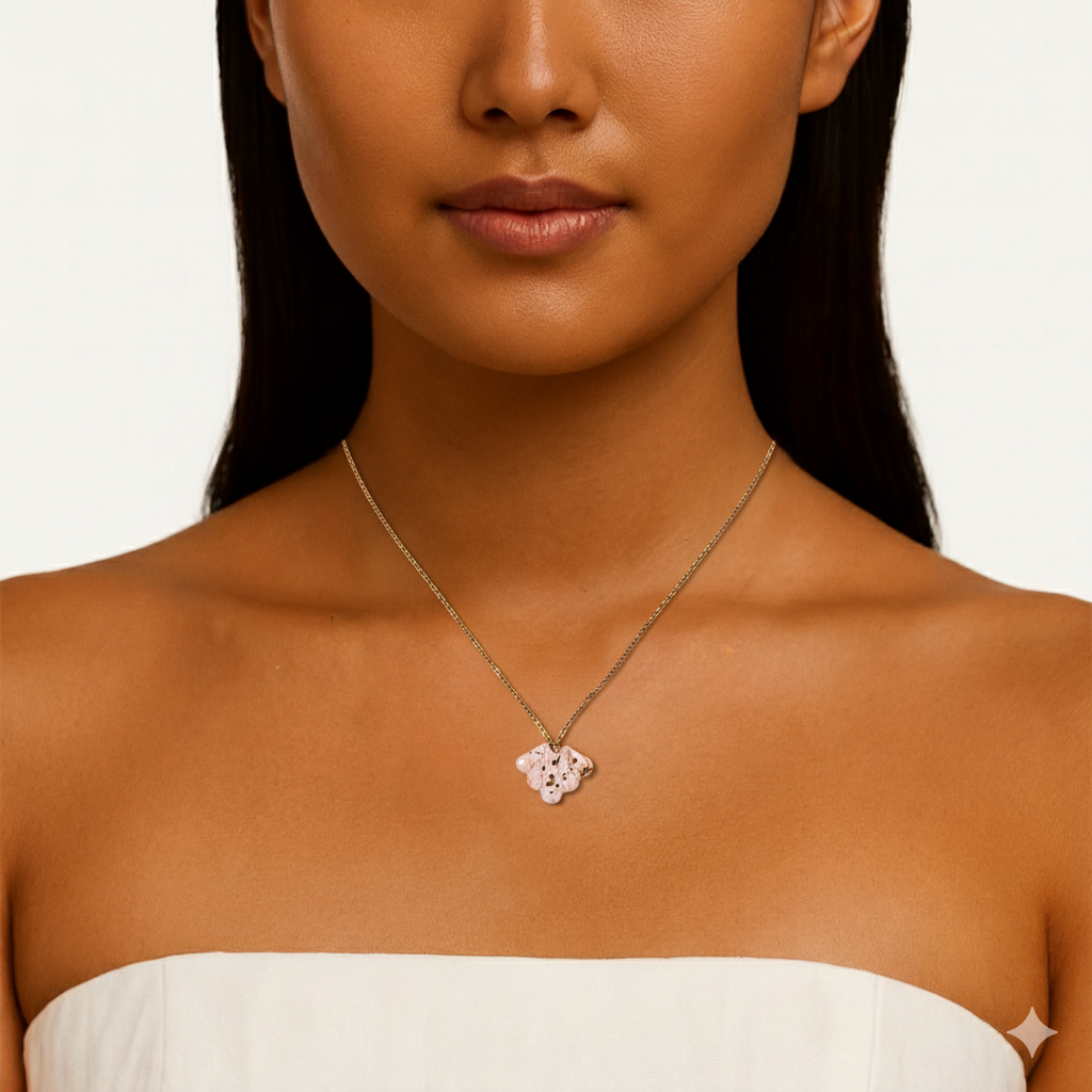 Collier Lazio Blanc marbré