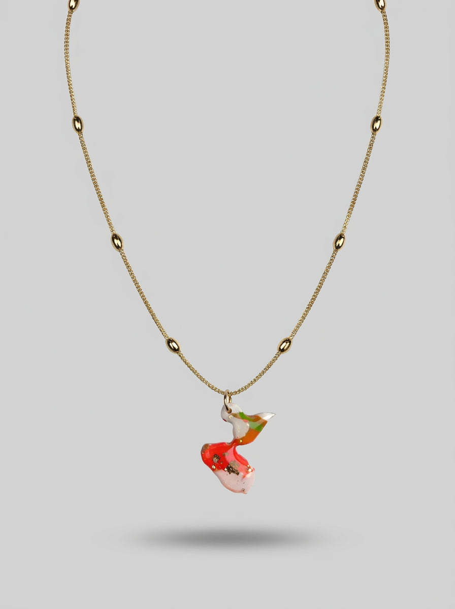 Collier Guadeloupe Madras & Blanc
