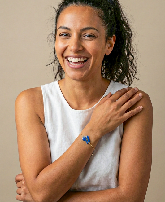 Bracelet Ajustable Guyane Bleu Roi