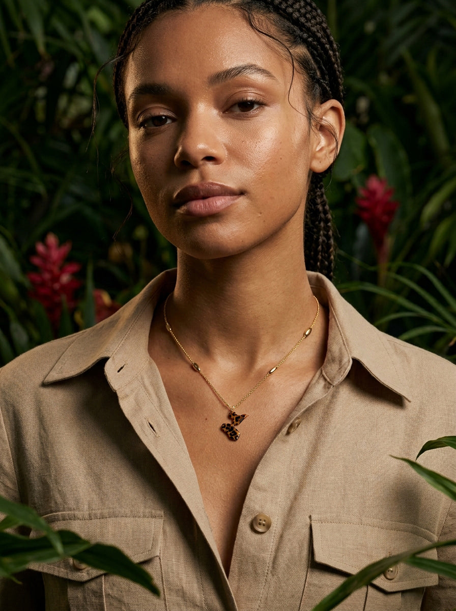 Collier Guadeloupe Léopard